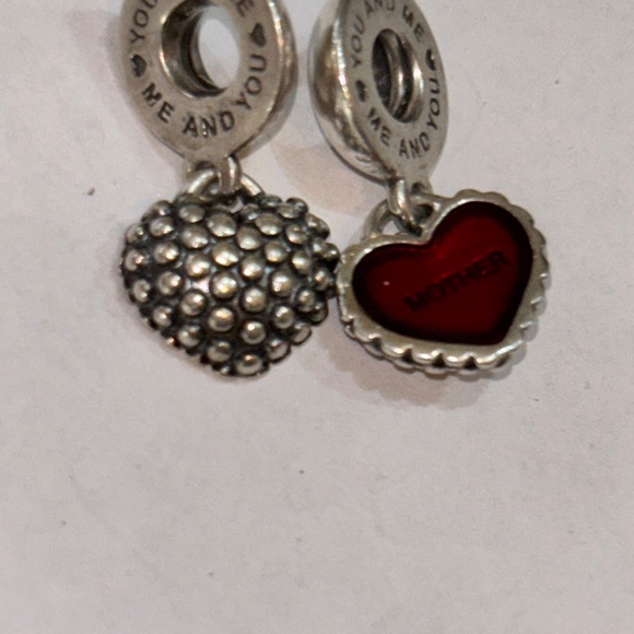 💛 Pandora Sterling Silver Piece of My Heart mother and   Daughter Charm - Picture 5 of 5